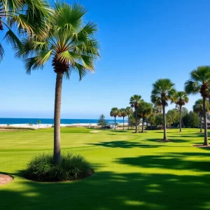 Scenic view of a golf course in Myrtle Beach