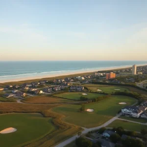 Golf courses in Myrtle Beach with beach background