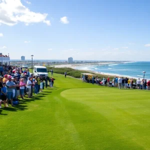 Crowd enjoying the ONEflight International Classic Pro-Am Golf Event in Myrtle Beach