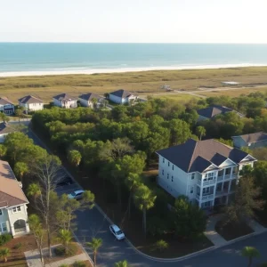 New homes under construction in Myrtle Beach's Grande Dunes area