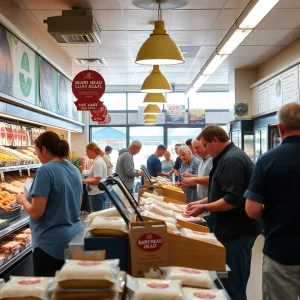 Customers creating their custom Pub subs at North Myrtle Beach Publix deli.