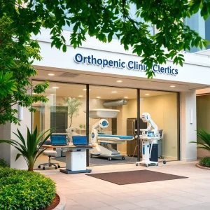 New OrthoSC orthopedic clinic with robotic surgery technology.