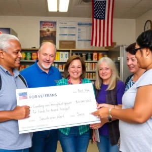 Customers participating in Parker's Kitchen charity campaign for veterans