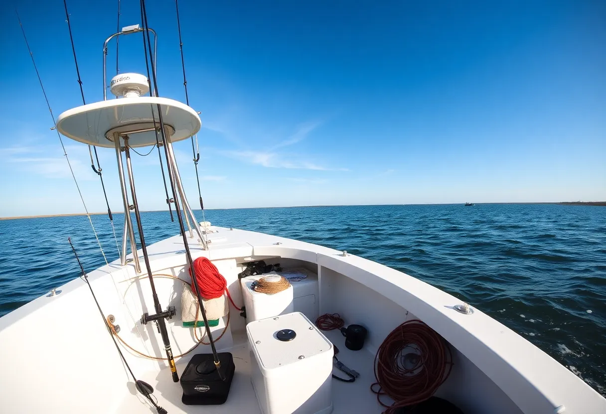 Fishing charter boat in South Carolina