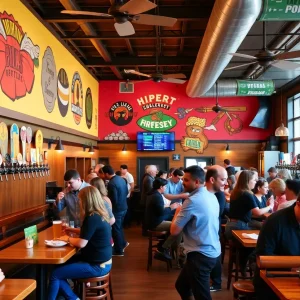 Interior of Voodoo Brewing taproom in Lexington