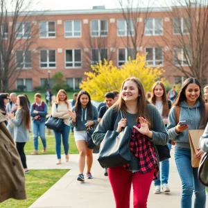 Students engaged in activities at Coastal Carolina University campus