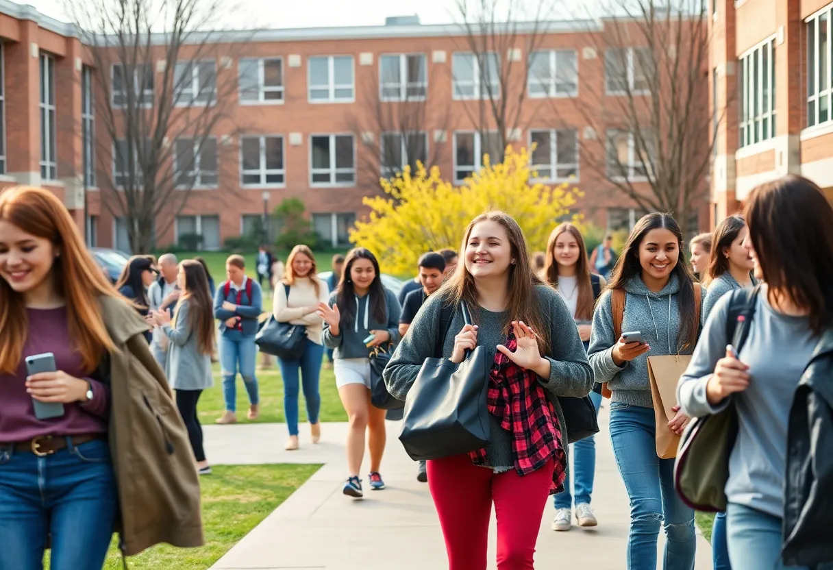 Students engaged in activities at Coastal Carolina University campus