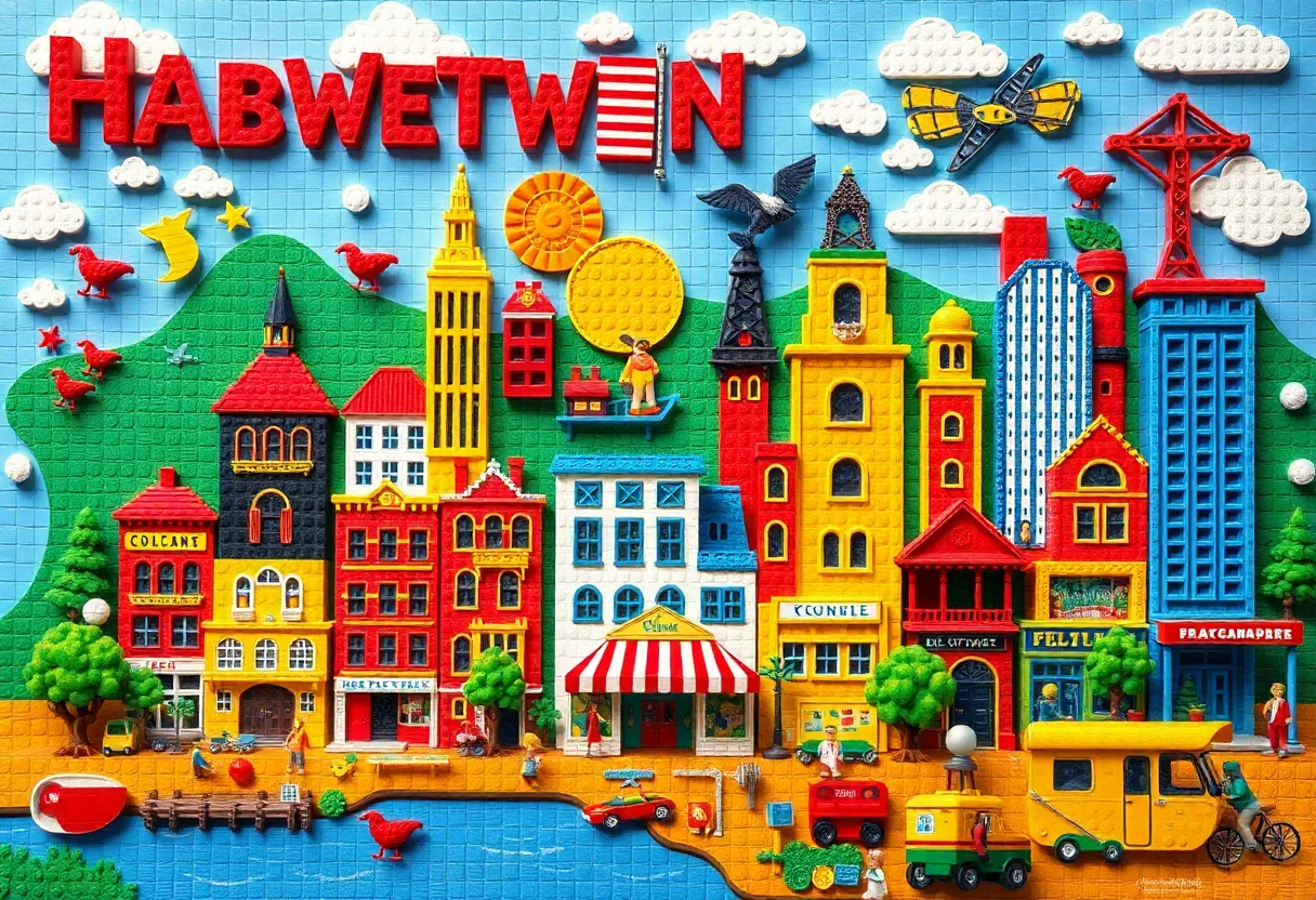 Pixelated digital art map of Columbia