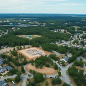 Residential development in Conway SC with traffic signs