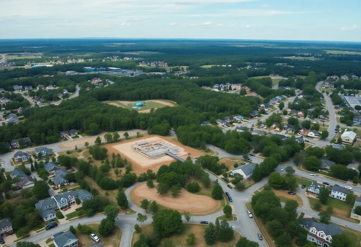 Residential development in Conway SC with traffic signs