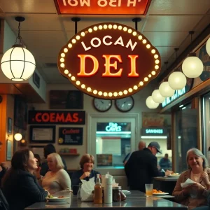 Customers enjoying meals at a local deli in Myrtle Beach