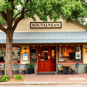 Exterior view of The Lady & Sons restaurant in Savannah, Georgia.