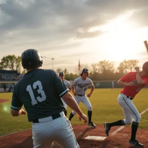 LSU baseball team competing in the College World Series