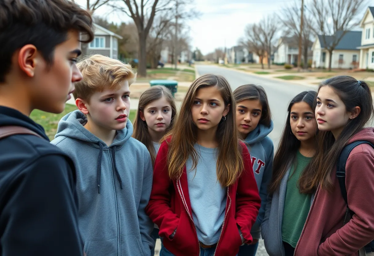 Teenagers discussing a serious incident in Myrtle Beach.