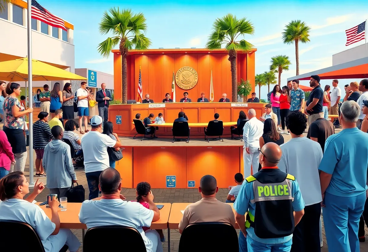 Community members of Myrtle Beach participating in local events