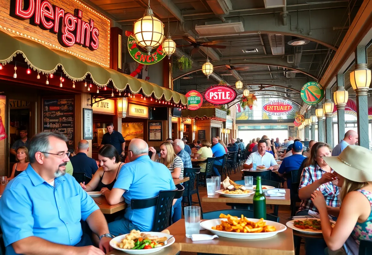 Dining scene in Myrtle Beach with popular restaurants
