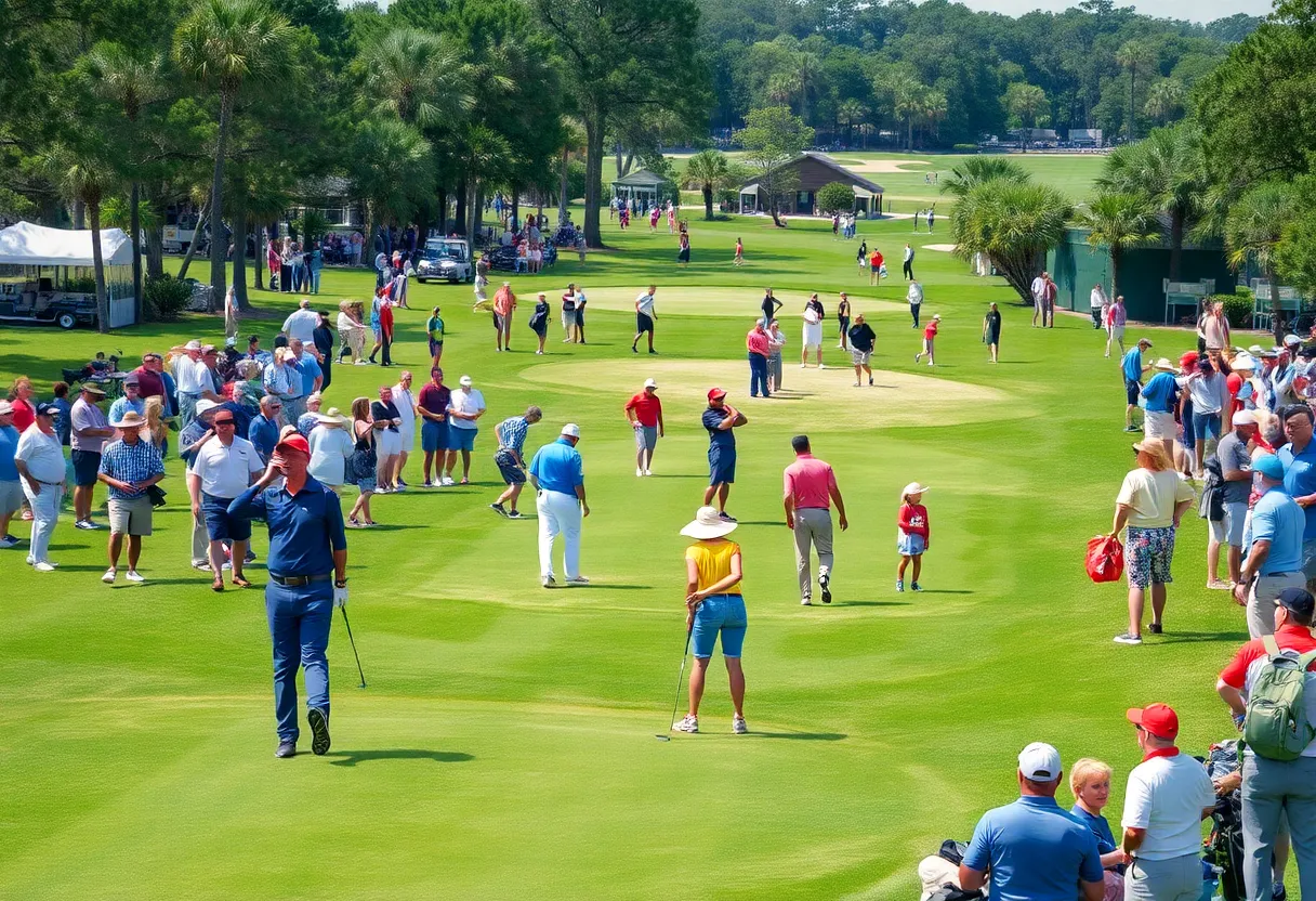 Players taking part in the Myrtle Beach Golf Championship.