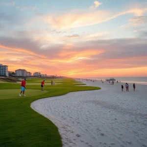 Scenic view of a golf course in Myrtle Beach