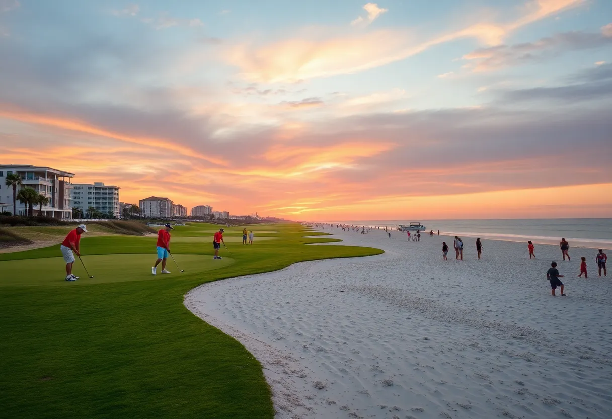 A picturesque golf course in Myrtle Beach, capturing the essence of community and sportsmanship.