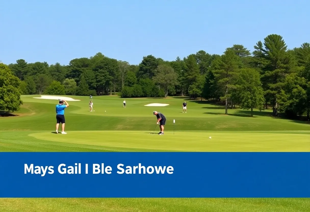 Community members participating in a golf tournament at Myrtle Beach
