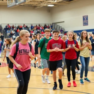 Students participating in high school sports at Myrtle Beach High School