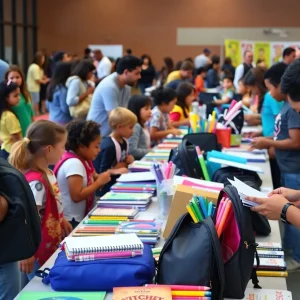 Families participating in Myrtle Beach school supply drive event
