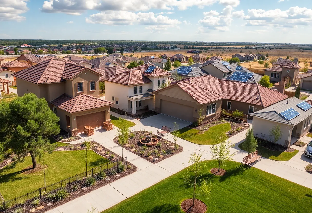 Affordable solar-powered homes in Princeton, Texas.
