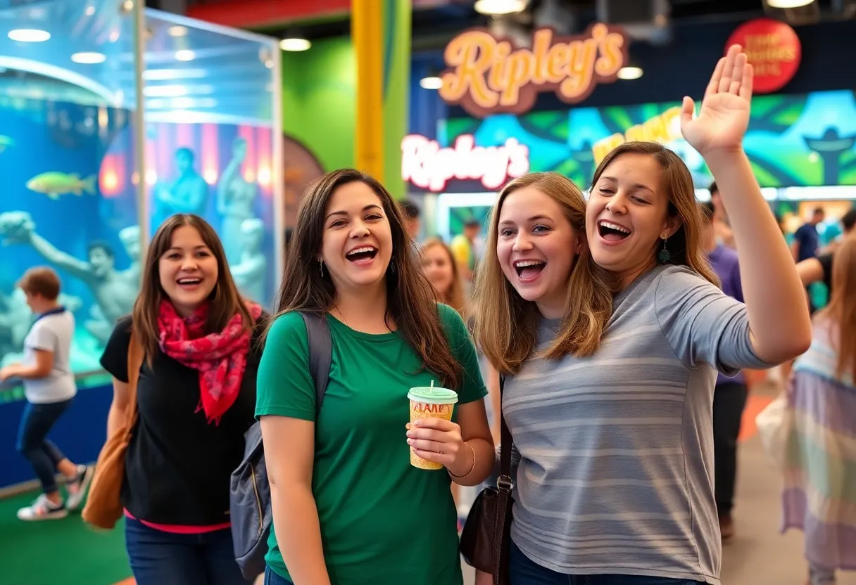 Teachers enjoying a fun day at Ripley's attractions