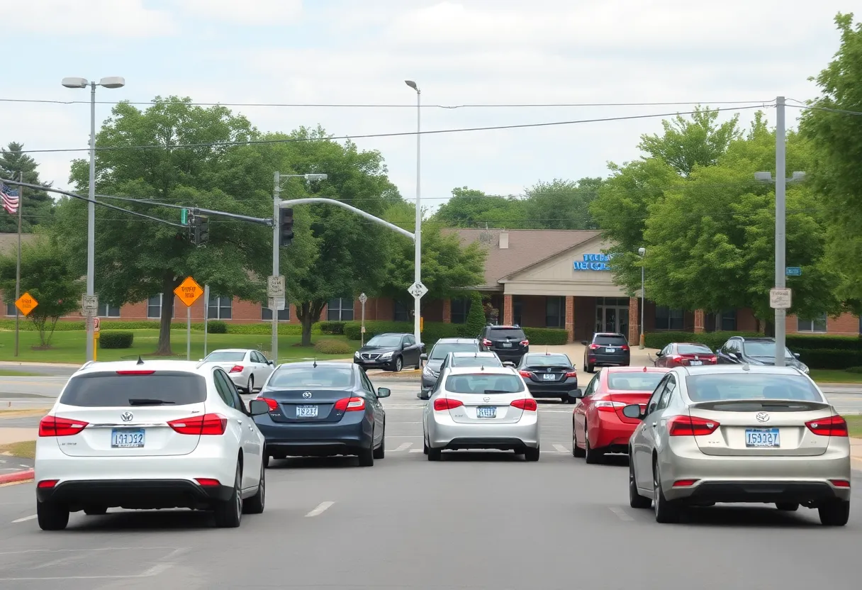 Traffic congestion near Discovery School in Myrtle Beach