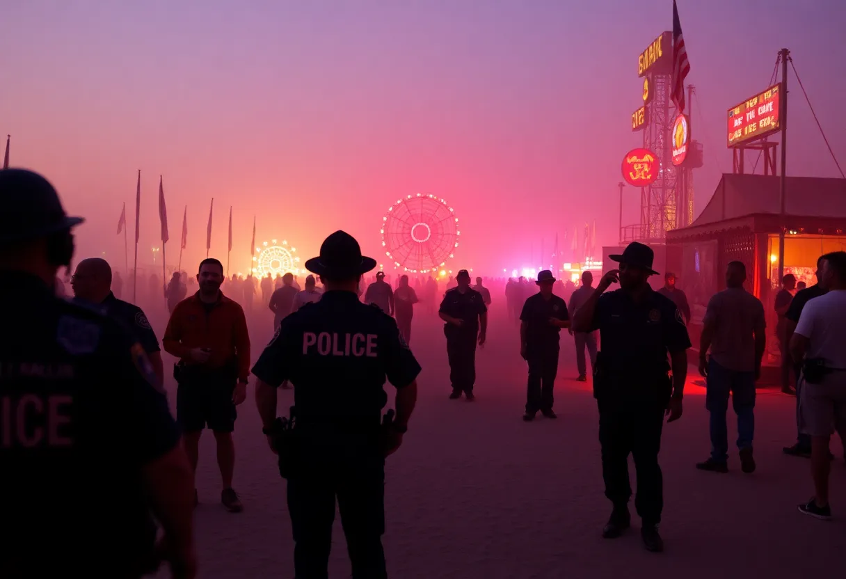 Police investigation at Burning Man festival