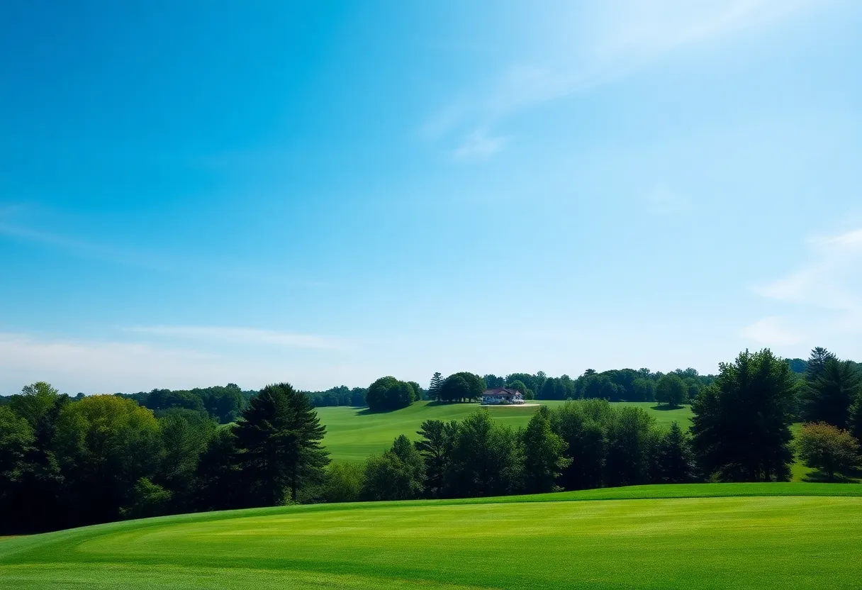 Scenic view of a challenging golf course for the Invitational
