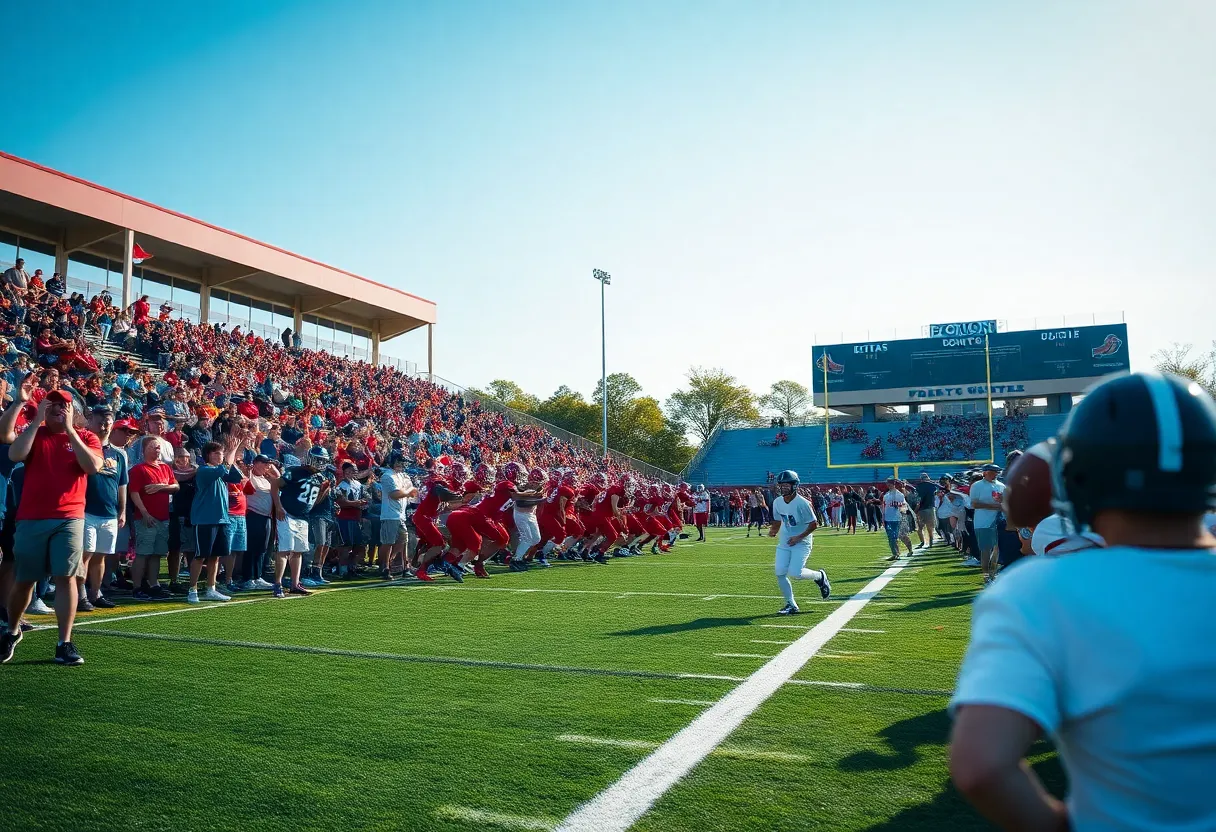 Football game at Doug Shaw Memorial Stadium