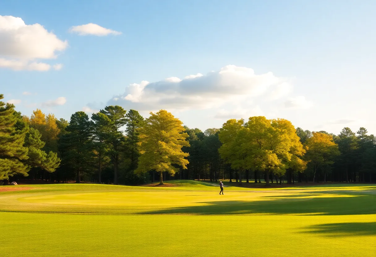 High Point University men's golf team playing at Grande Dunes Golf Resort in Myrtle Beach.