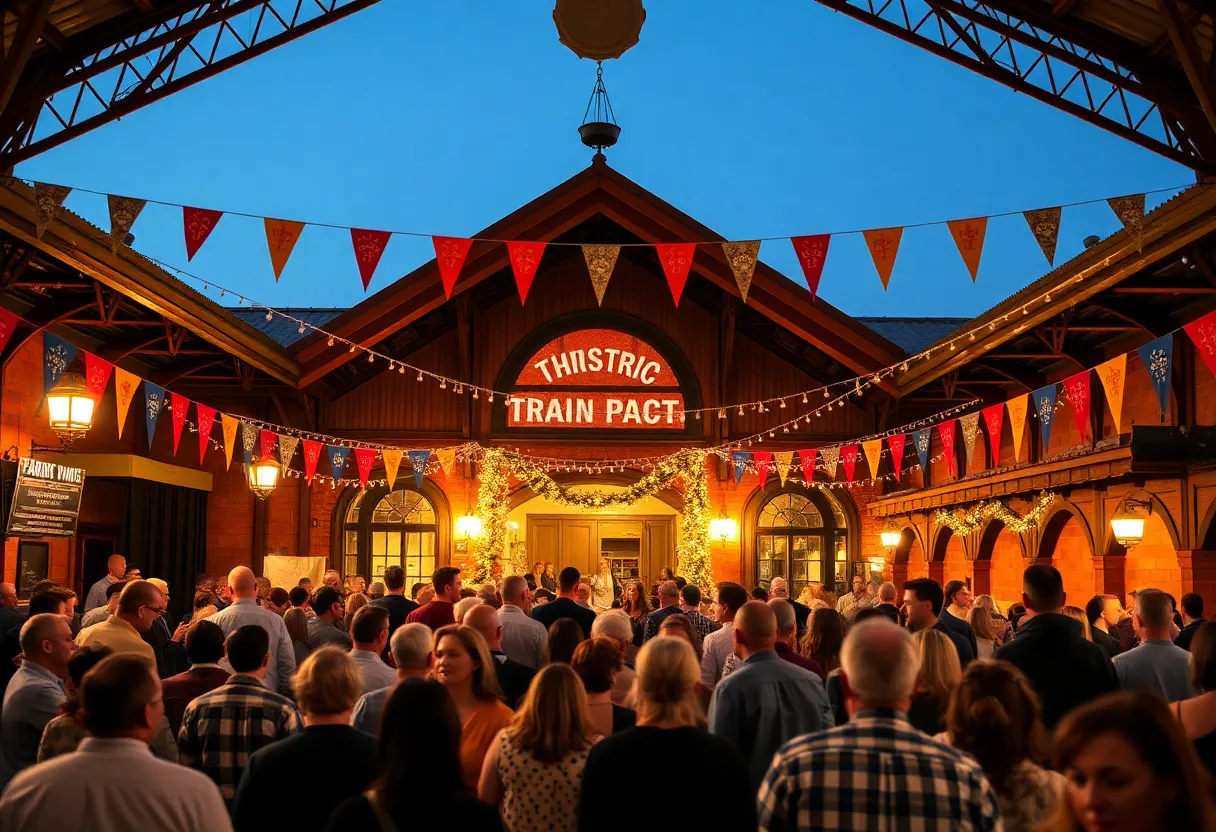 Community gathering at Myrtle Beach Train Depot for Jack Thompson Day