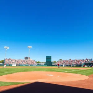 Kansas State baseball team playing against Coastal Carolina