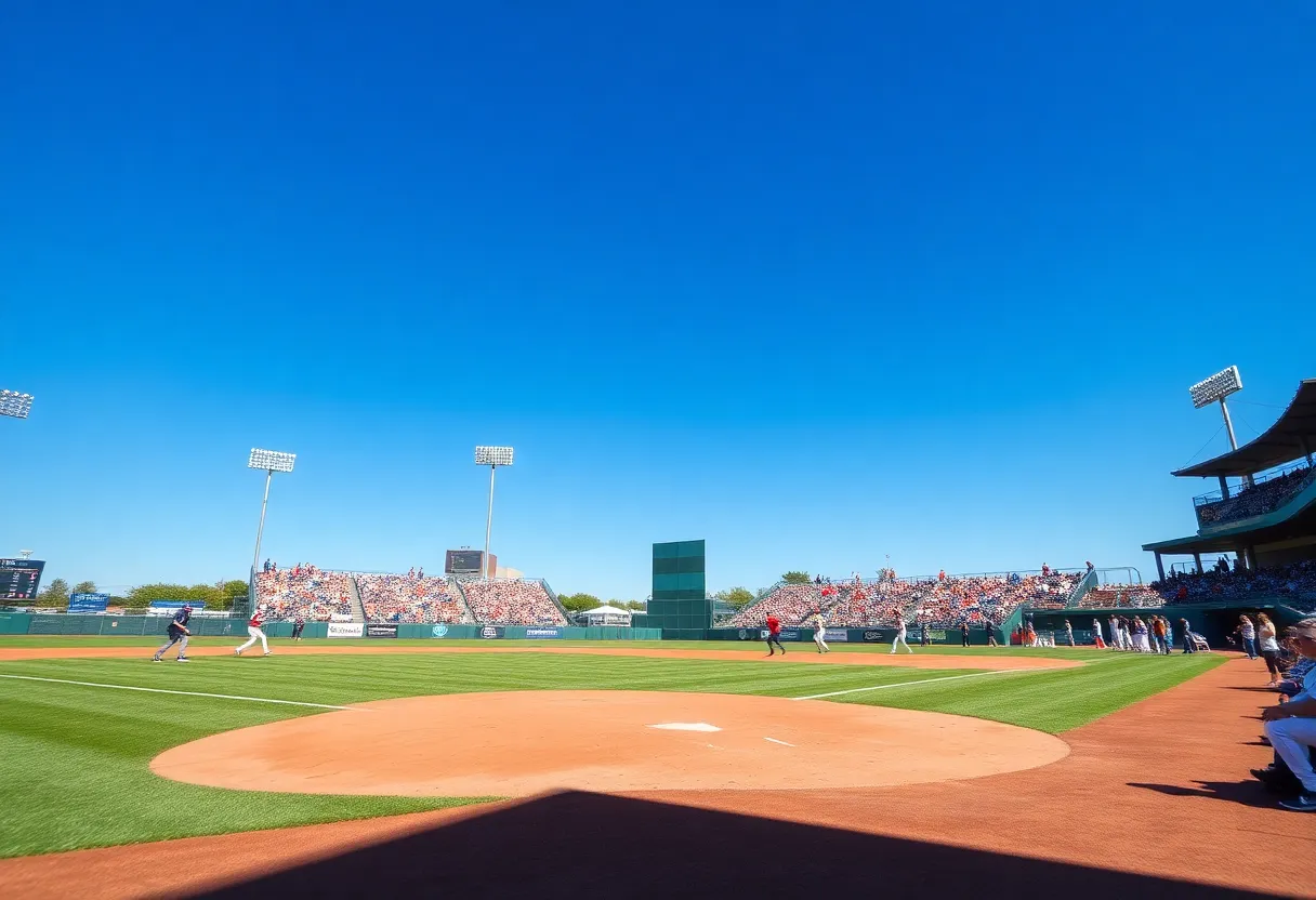 Kansas State baseball team playing against Coastal Carolina