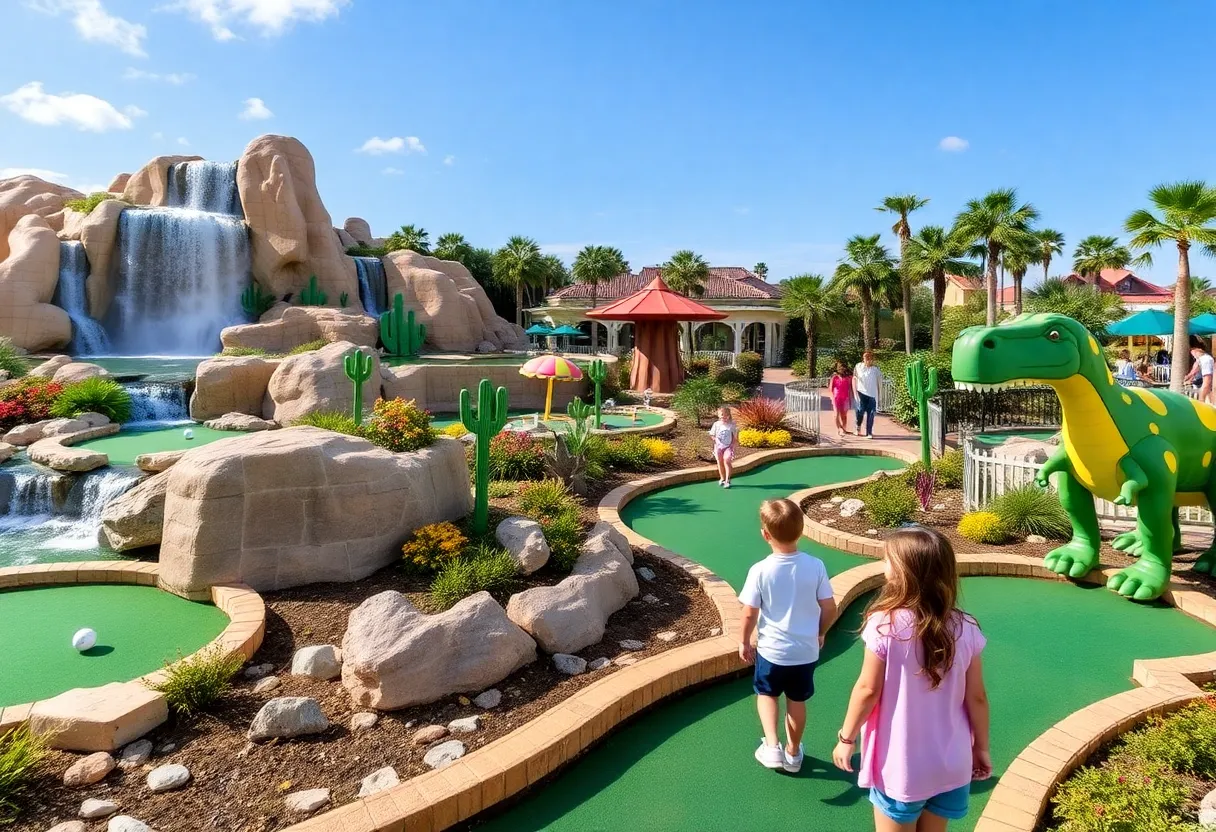 Mini golf course at Lost Treasure Golf in North Myrtle Beach