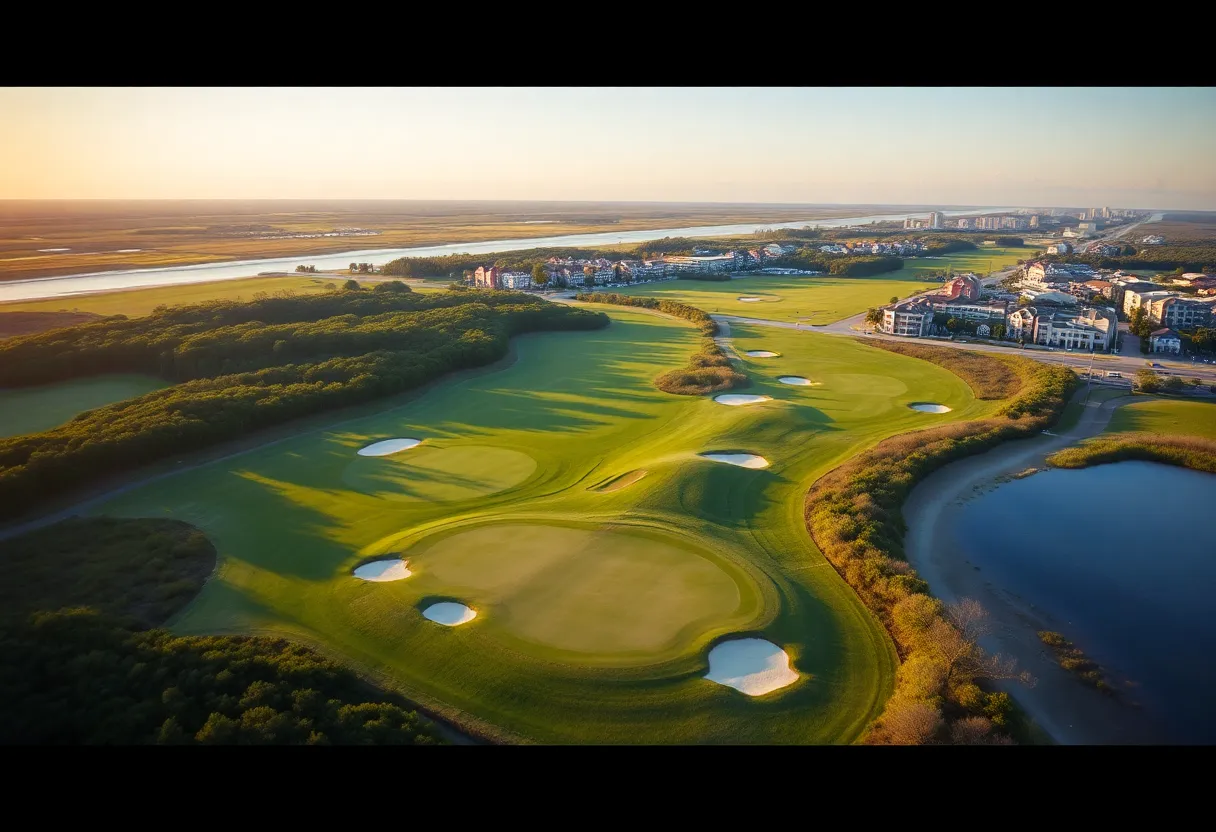 Renovated golf course in Myrtle Beach with lush greens and beautiful scenery