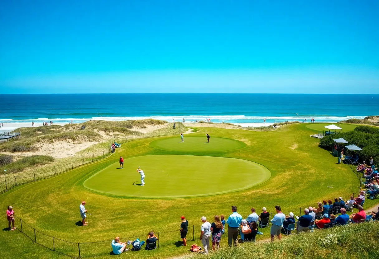 Golfers competing in the Myrtle Beach Golf Tournament