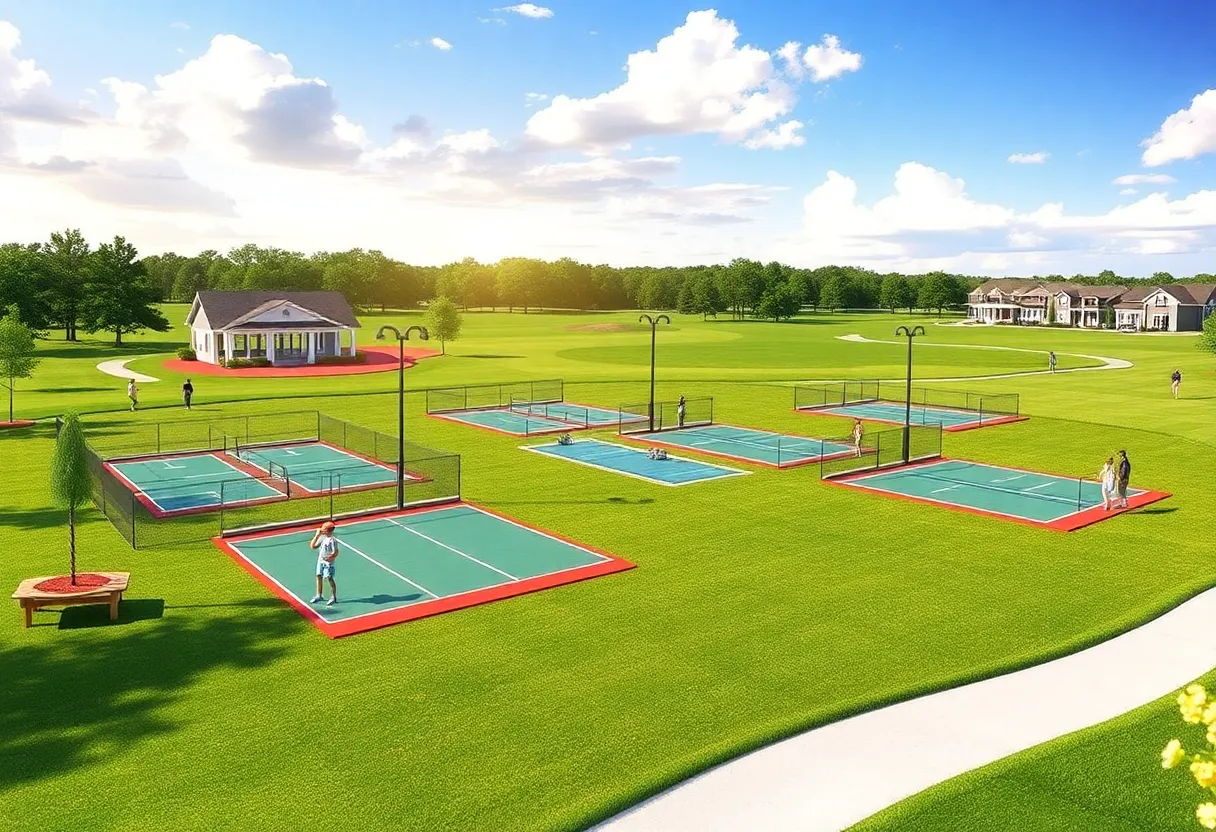 Rendering of new pickleball facilities at Myrtle Beach golf course