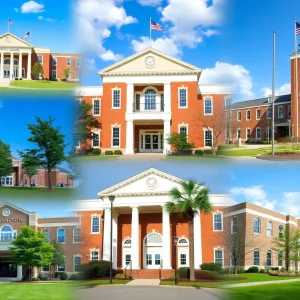 Collage of South Carolina high schools representing various performance levels