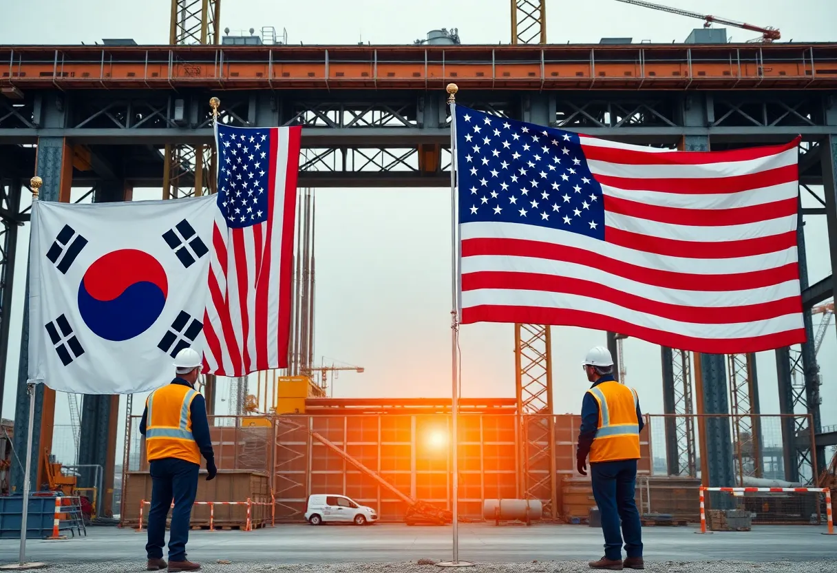 Construction site representing South Korea's investment in the U.S.