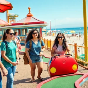 Teachers at Ripley’s Attractions enjoying mini-golf
