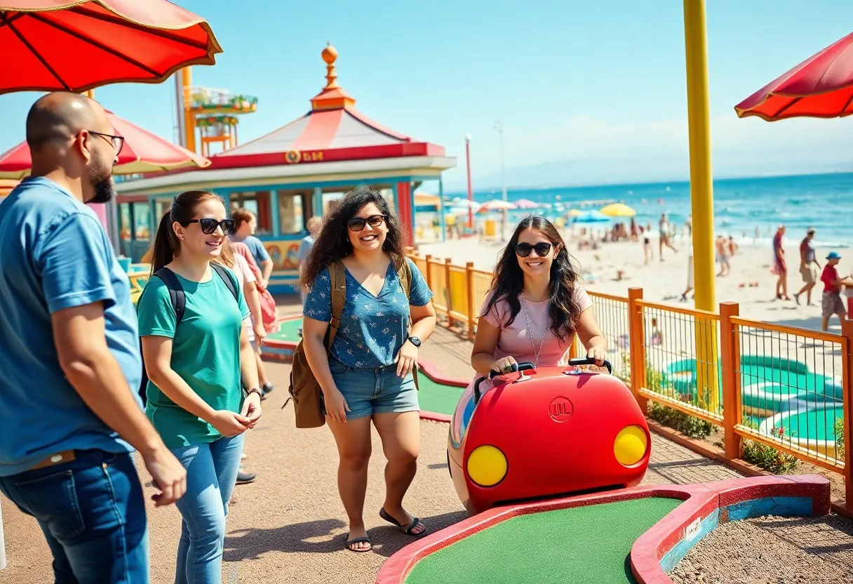 Teachers at Ripley’s Attractions enjoying mini-golf