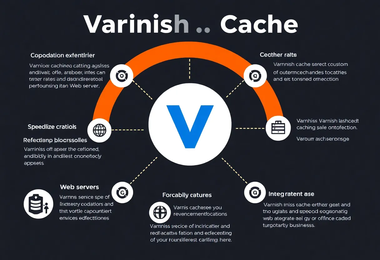 Infographic depicting Varnish Cache features and benefits