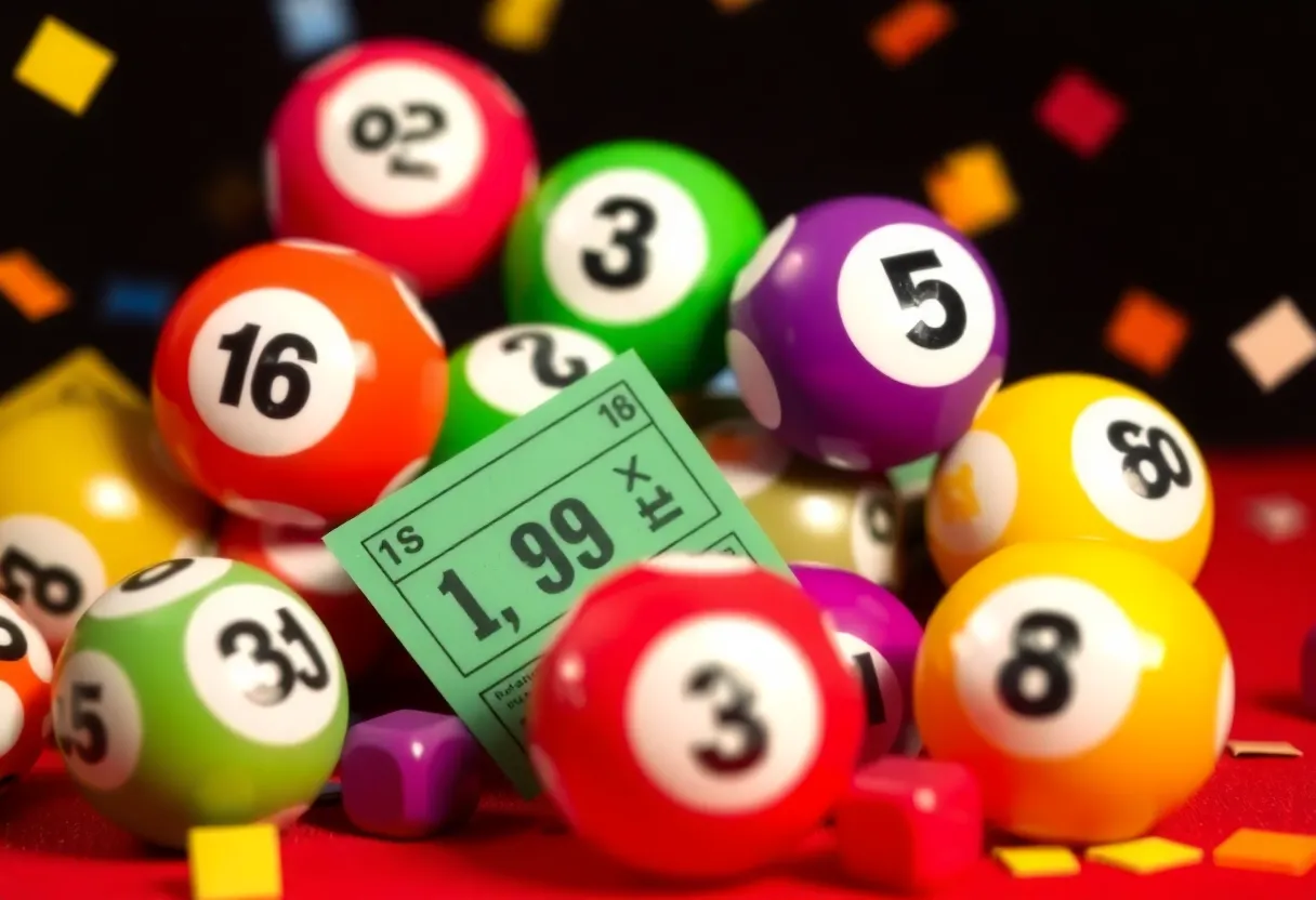 Illustration of lottery balls representing the South Carolina Lottery