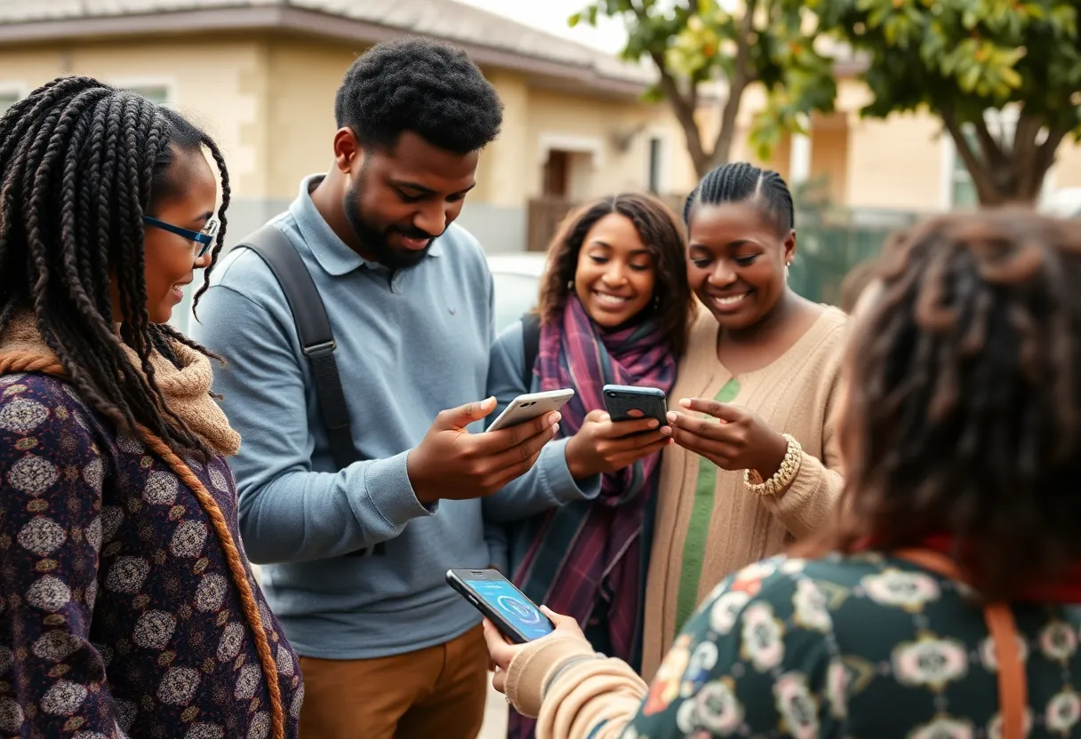 Residents using the Community Connect app for emergency preparedness