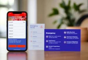 Illustration of the Community Connect app for emergency services