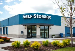 Exterior view of Cubby’s Self Storage facility in Conway, Arkansas.