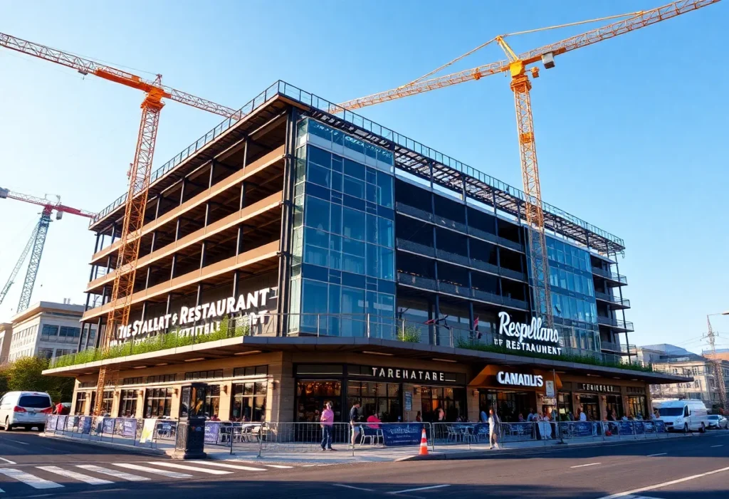 Construction site of Downtown Flavortown restaurant in Myrtle Beach